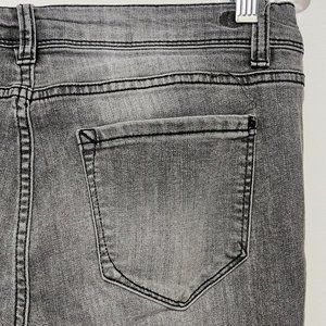 Kensie Effortless Ankle Jeans Size 8/29 x 26 Gray Mid Rise Stretch Skinny Crop